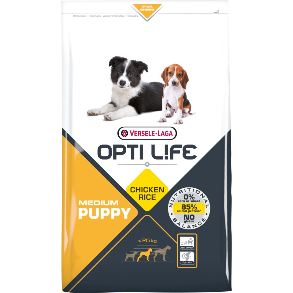 Hrana uscata pentru caini Versele Laga Opti Life Puppy Medium, 2.5 Kg