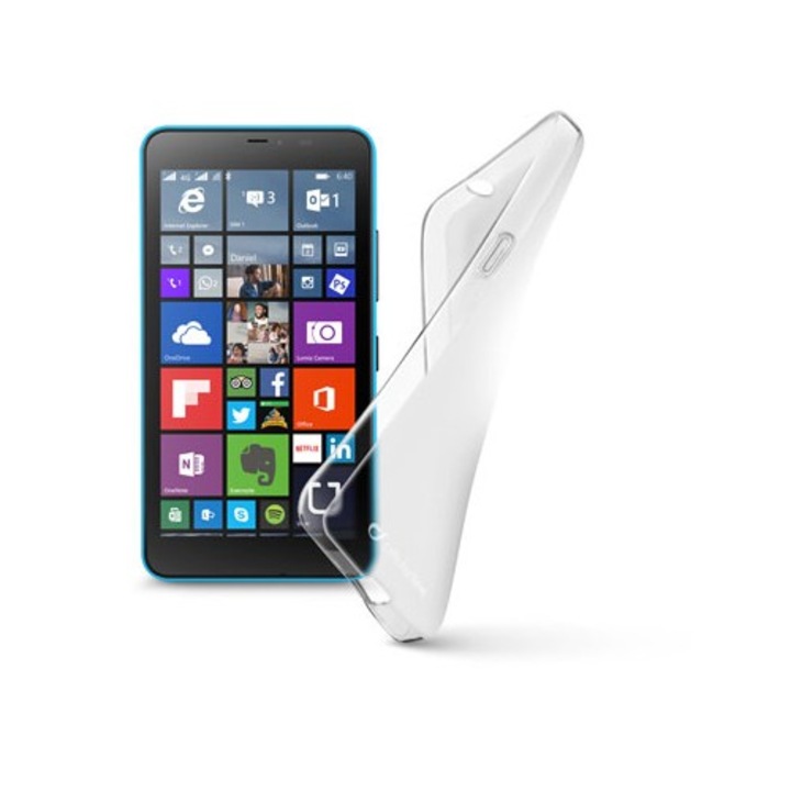 Калъф за телефон Cellular Line Shape за Nokia Lumia 640XL, Прозрачен