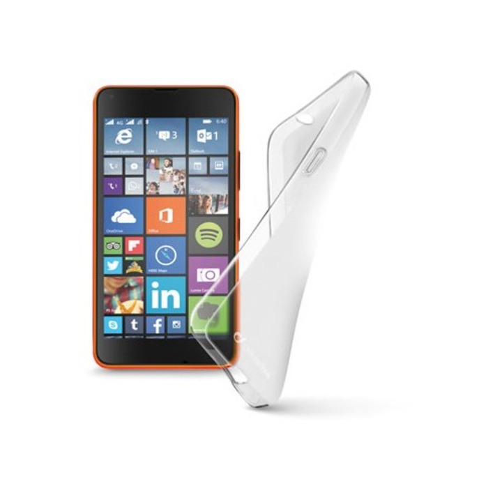 Калъф за телефон Cellular Line Shape за Nokia Lumia 640, Прозрачен
