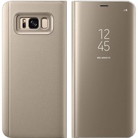 Husa de protectie Hello Mobile Clear-view pentru Smartphone Samsung Galaxy S7 Edge din Plastic & Poliuretan Gold