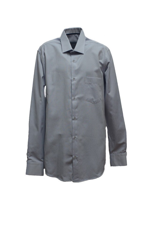 Camasa barbateasca casual, model modern ,dunga neagra la buzunare, D&J Exclusive, Albastru