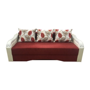Canapea fixa Eco Ornament, MobAmbient, Grena cu Alb, material textil si piele ecologica, extensie din plasa de arcuri tip relaxa, cu lada de depozitare, 3 perne mari incluse, 220 x 140 cm Canapea fixa Eco Ornament, MobAmbient, Grena cu Alb, material textil si piele ecologica, extensie din plasa de arcuri tip relaxa, cu lada de depozitare, 3 perne mari incluse, 220 x 140 cm