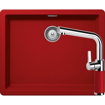 Kit chiuveta Schock Greenwich N-100L 556 x 456 mm si baterie Schock SC-540 Rosu Cristadur Kit chiuveta Schock Greenwich N-100L 556 x 456 mm si baterie Schock SC-540 Rosu Cristadur