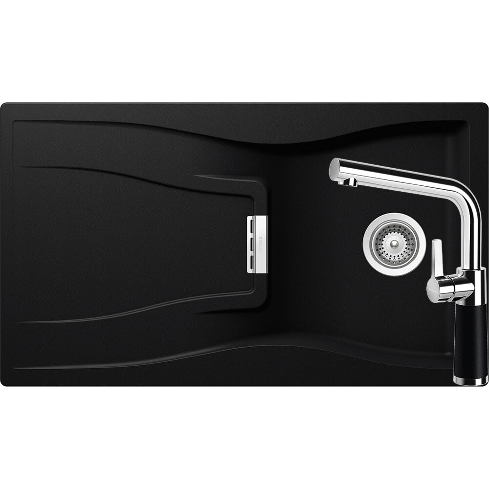 Kit chiuveta Schock Waterfall D-100 860 x 500 mm si baterie Schock SC-540 Puro Cristadur