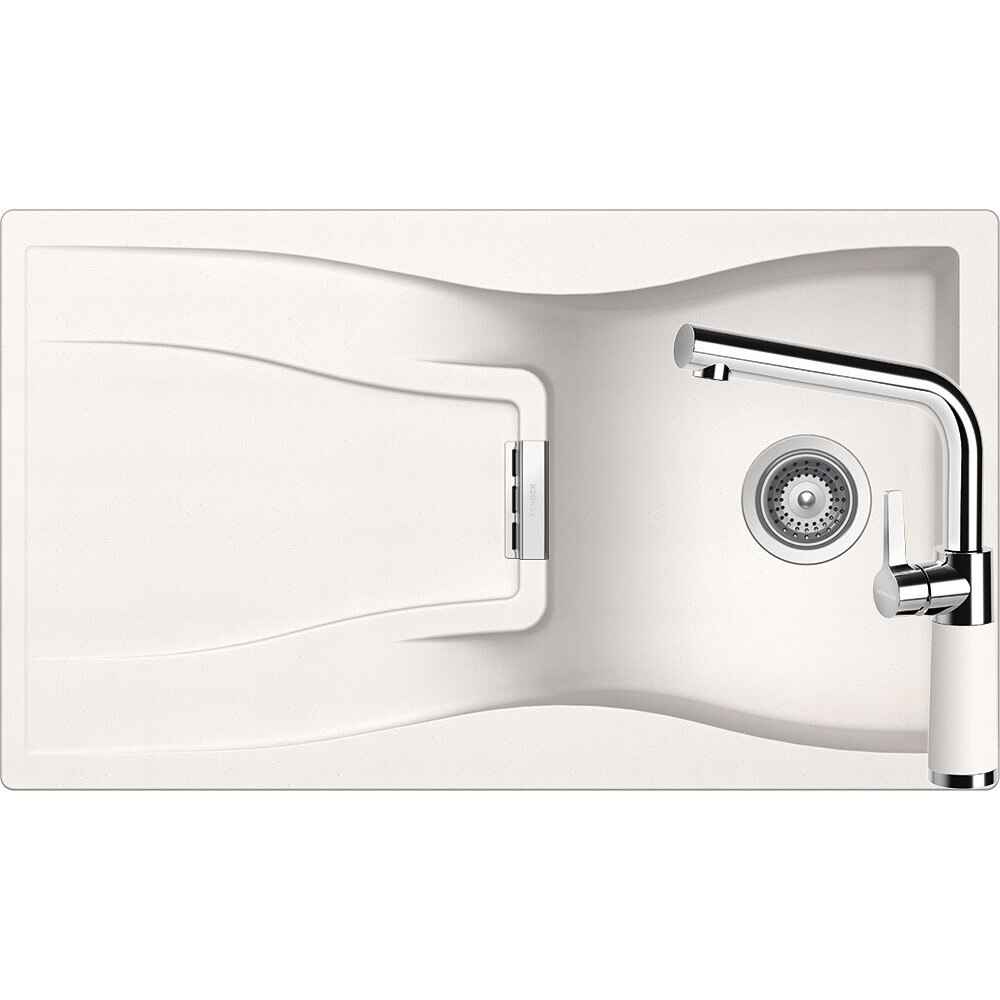 Kit chiuveta Schock Waterfall D-100 860 x 500 mm si baterie Schock SC-540 Polaris Cristadur