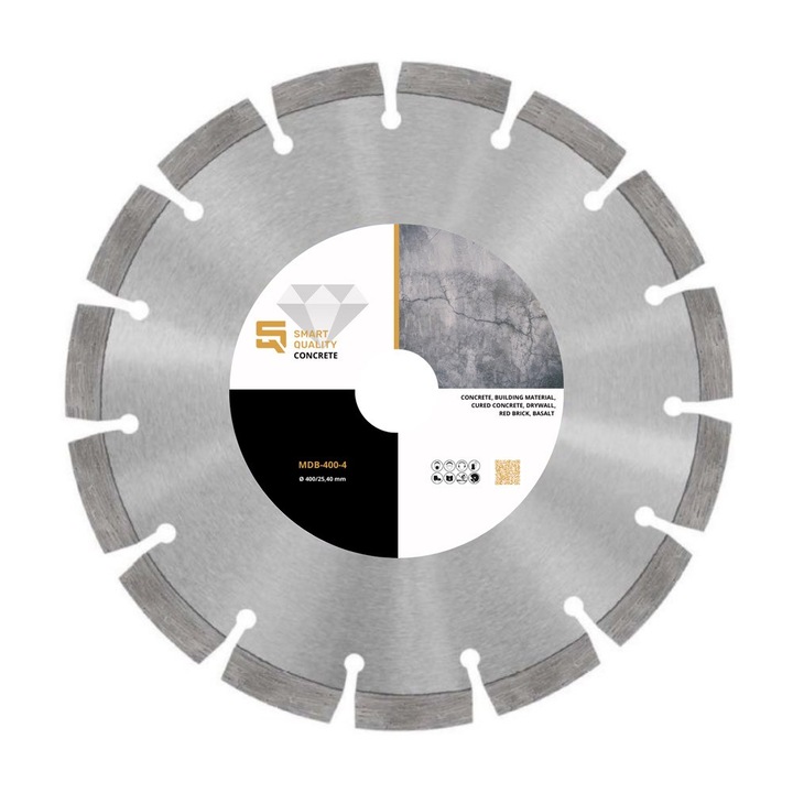 Disc diamantat 125x22.23 mm Smart Quality Beton pentru beton