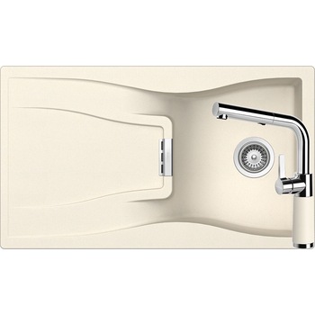 Kit chiuveta Schock Waterfall D-100 860 x 500 mm si baterie Schock SC-540 cu Dus Extractibil Magnolia Cristadur Kit chiuveta Schock Waterfall D-100 860 x 500 mm si baterie Schock SC-540 cu Dus Extractibil Magnolia Cristadur