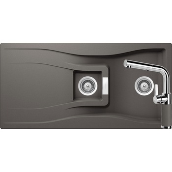 Kit chiuveta Schock Waterfall D-150 1000 x 500 mm si baterie Schock SC-540 cu Dus Extractibil Silverstone Cristadur Kit chiuveta Schock Waterfall D-150 1000 x 500 mm si baterie Schock SC-540 cu Dus Extractibil Silverstone Cristadur