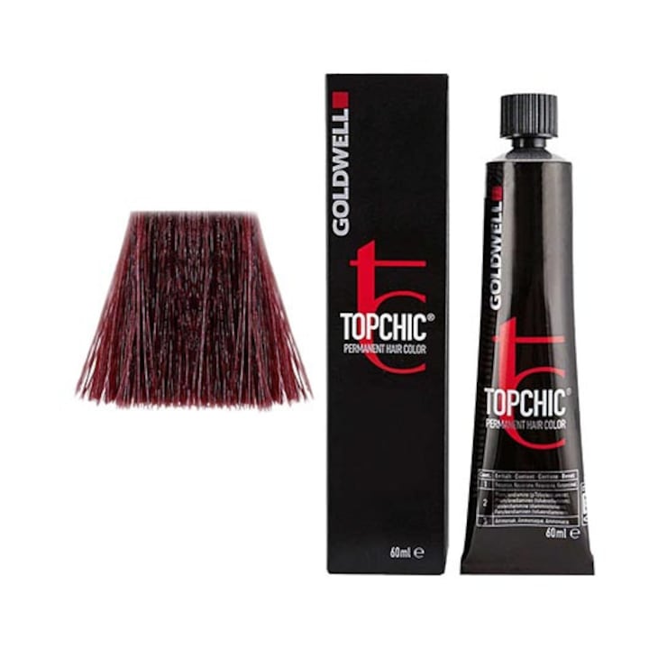 Goldwell Topchic Hair Color vopsea profesionala permanenta pentru par pentru toate tipurile de par 6RR MAX 60 ml