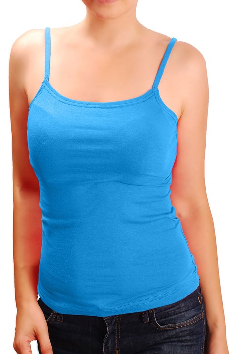 Maiou cu bretele subtiri Ivanel Summer Top, Albastru