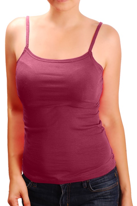 Maiou cu bretele subtiri Ivanel Summer Top, Rosu inchis