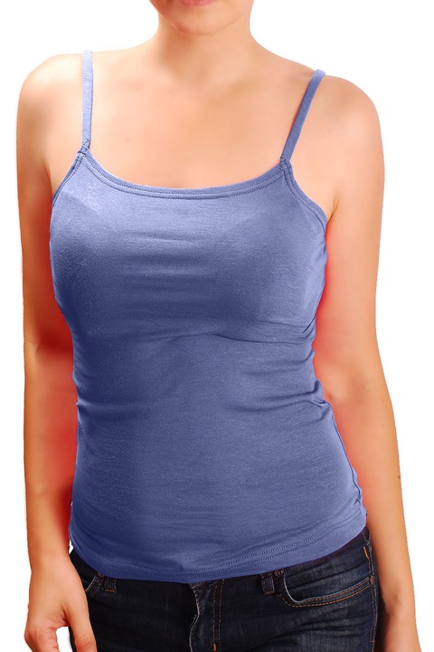 Maiou cu bretele subtiri Ivanel Summer Top, Albastru indigo