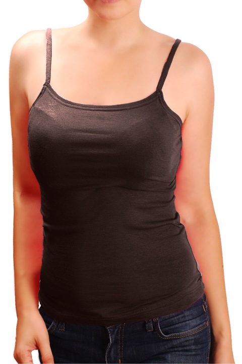 Maiou cu bretele subtiri Ivanel Summer Top, Maro inchis