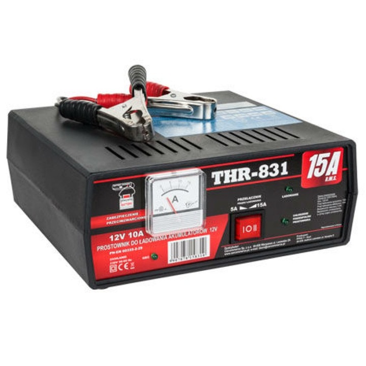 Redresor Auto THR-831, 12V, curent 5 si 15A, transformator de 120 W