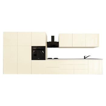 Set Mobila Bucatarie Modulara EVORA 7 , MDF CREM Lucios, 4.2 m Set Mobila Bucatarie Modulara EVORA 7 , MDF CREM Lucios, 4.2 m