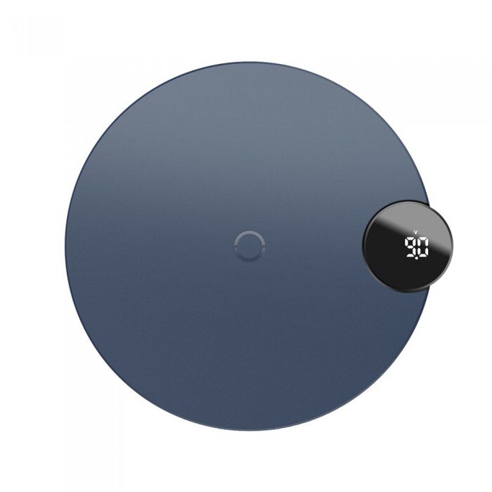 Incarcator Wireless Qi Baseus, Led Display, Power Display, Albastru