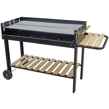 Gratar carbune wagon GrillChef, suprafata de gatit 98x45 cm, negru Gratar carbune wagon GrillChef, suprafata de gatit 98x45 cm, negru
