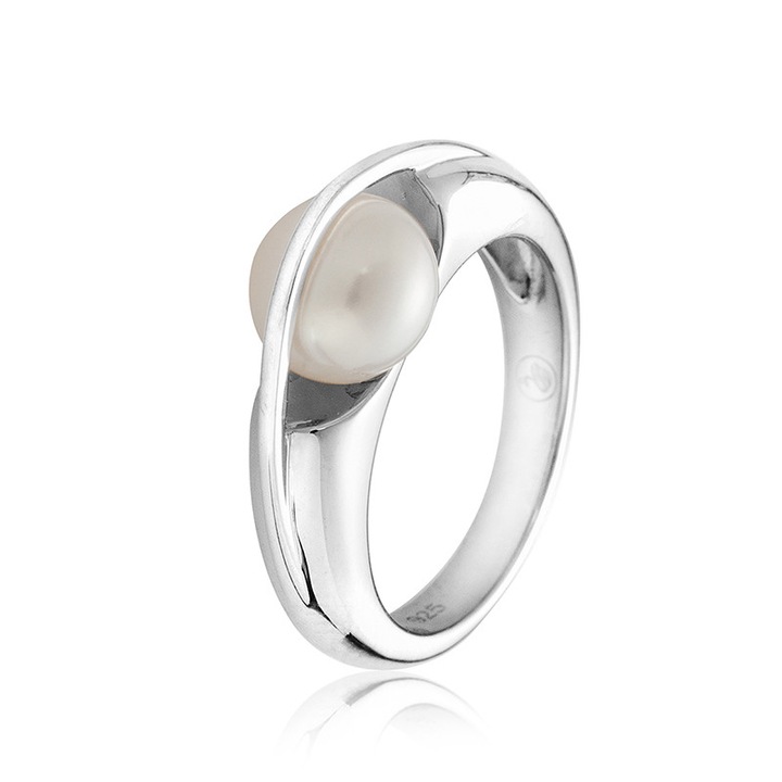 Пръстен Димс-92 Swan Pearls С бяла перла CAA310R7