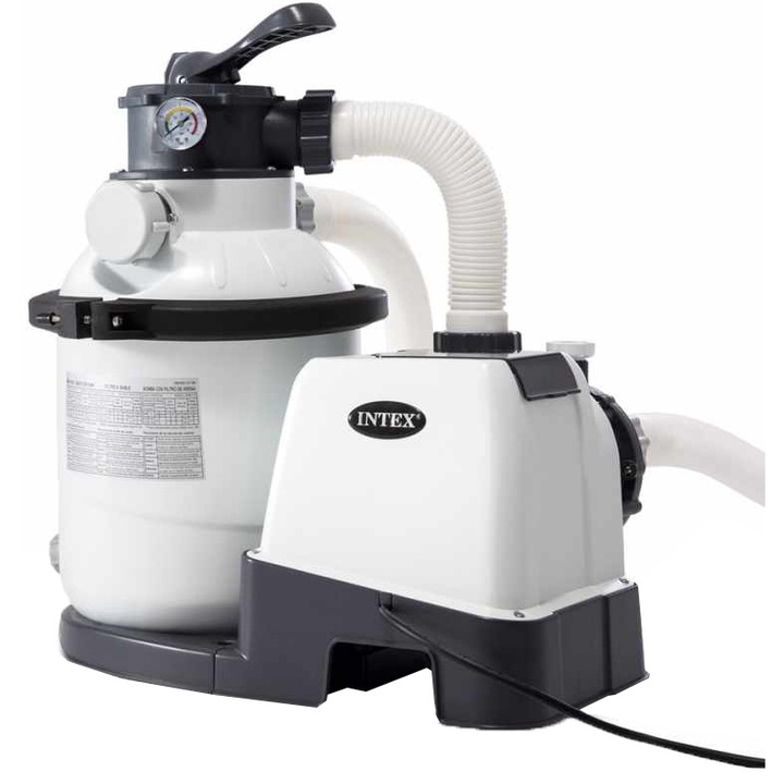 Система за филтриране с пясък Intex 26644, 220-240 V, Дебит на вода 4.542 л/ч, За басейни с диаметър до 488 см