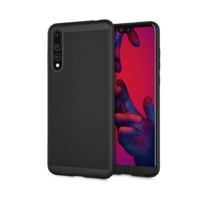 Original - Carcasa Huawei P20 Lite Ultra Slim cu aerisire Negru