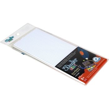 Filament eco pentru stilou , Sunen , 3Doodler , 24 bucati , alb ca zapada Filament eco pentru stilou , Sunen , 3Doodler , 24 bucati , alb ca zapada