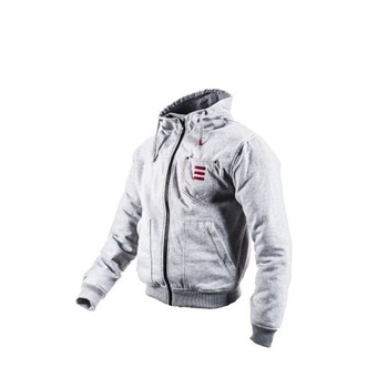 Jacheta/Hoodie scurta moto barbati ADRENALINE MONTANA, material exterior bumbac captusit cu Kevlar/captuseala 100% poliester, protector spate mare, protectii pentru umar si cot (cu reglare) - in conformitate cu standardul CE, culoare gri, marime S Jacheta/Hoodie scurta moto barbati ADRENALINE MONTANA, material exterior bumbac captusit cu Kevlar/captuseala 100% poliester, protector spate mare, protectii pentru umar si cot (cu reglare) - in conformitate cu standardul CE, culoare gri, marime S