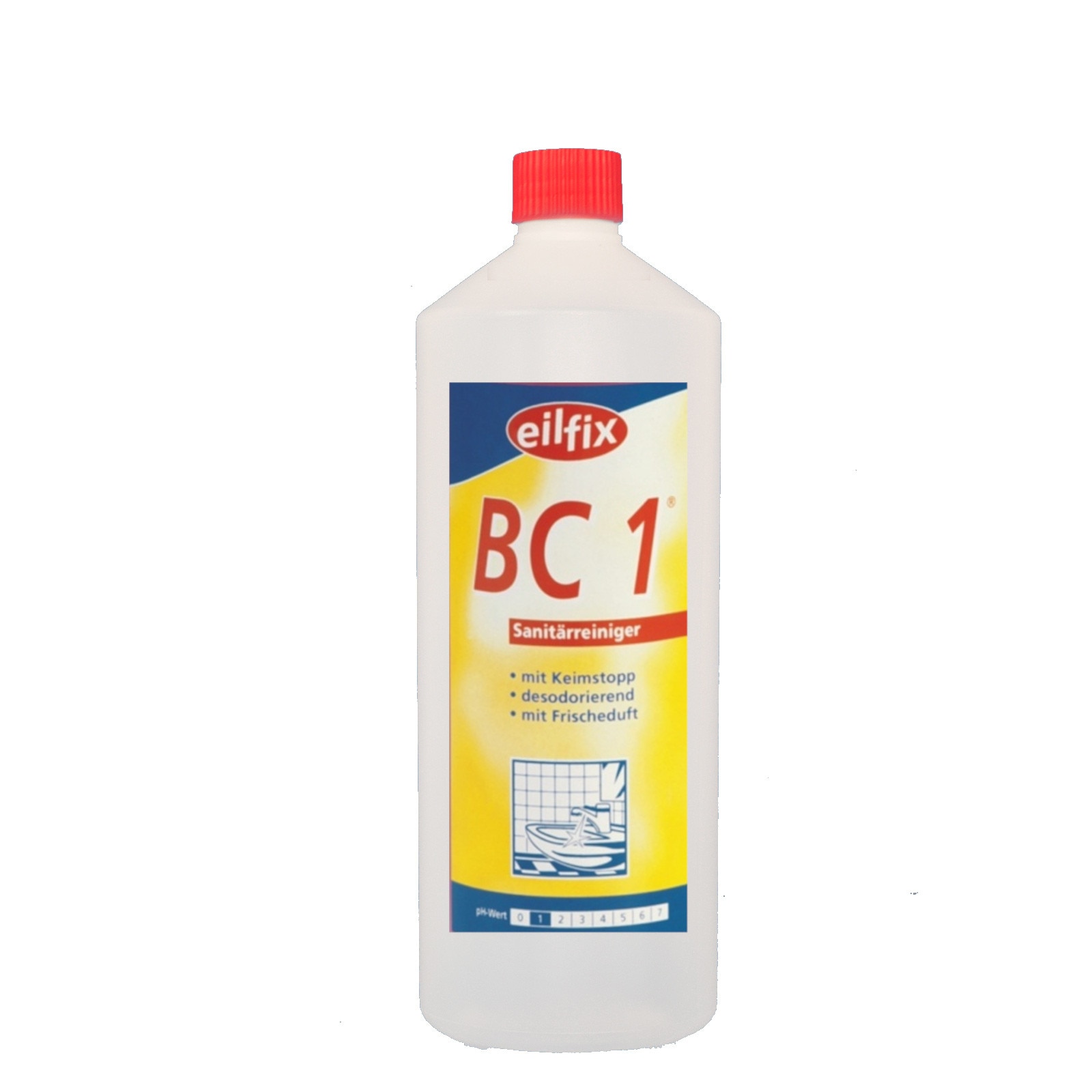 Detergent spatii sanitare si bai, parfum capsuni Eilfix BC1 1l