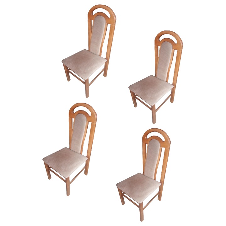 Set 4 scaune lemn masiv Fag - 110x50x46 cm, Ramely