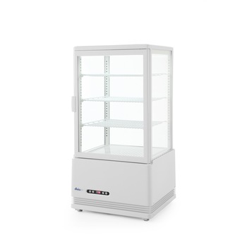 Vitrina rece pt prezentare, Negru, 68 lt, interval temp 0-12 gr C, 170 W, 3 rafturi reglabile pe inaltime, ARKTIC by Hendi, 452x406x(H)891 mm Vitrina rece pt prezentare, Negru, 68 lt, interval temp 0-12 gr C, 170 W, 3 rafturi reglabile pe inaltime, ARKTIC by Hendi, 452x406x(H)891 mm