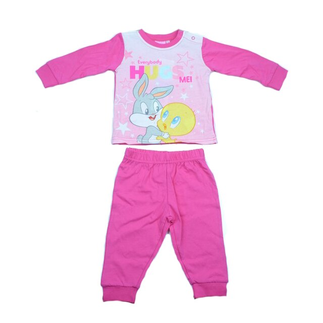 Pijama fetite Sun City Looney Tunes ER0318F, Fucsia