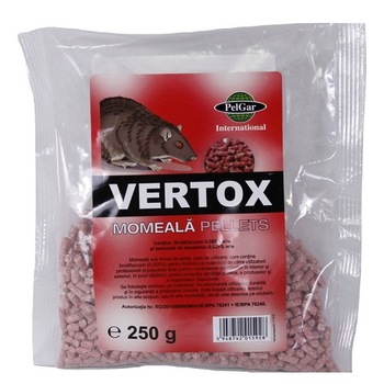 Raticid Pelgar Vertox peleti, 250 gr Raticid Pelgar Vertox peleti, 250 gr
