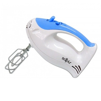Mixer manual Sapir SP 1110 X, 5 viteze, 150W, alb/albastru Mixer manual Sapir SP 1110 X, 5 viteze, 150W, alb/albastru