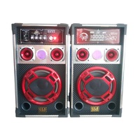 boxe audio profesionale cu conectori usb  sd card  2 intrari microfon  butoane reglaj bass medii inalte  leduri lumini imagen 25_0_
0