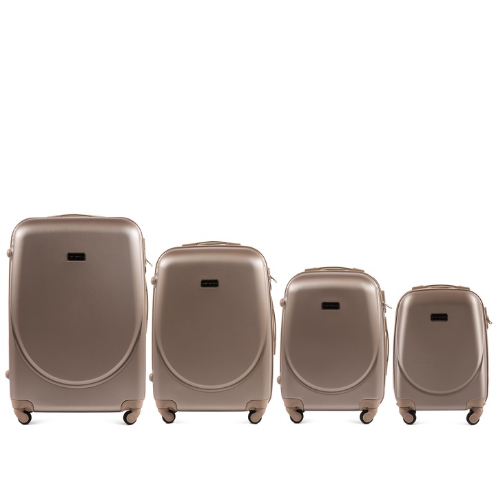 WINGS tágas luxus kabin bőrönd 4 db-os szett, Pezsgő, 310-4 KPL CHAMPAGNE