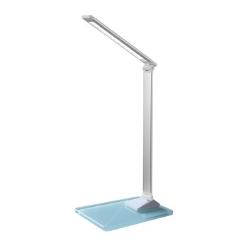 Lampa Led 6W Platinet 44671,inaltime 40 cm,cu baza din sticla iluminata RGB,argintie Lampa Led 6W Platinet 44671,inaltime 40 cm,cu baza din sticla iluminata RGB,argintie