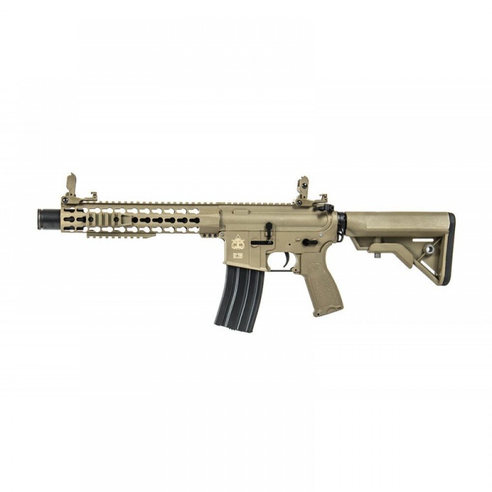 Pusca Airsoft Evolution Recon S 10 Inch - Amplified Carbontech TAN cu functionare electrica