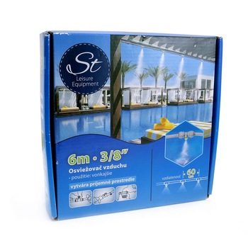 Sistem racire, stropire, prin pulverizare, pentru terase, 6 duze alama, 6 m Sistem racire, stropire, prin pulverizare, pentru terase, 6 duze alama, 6 m