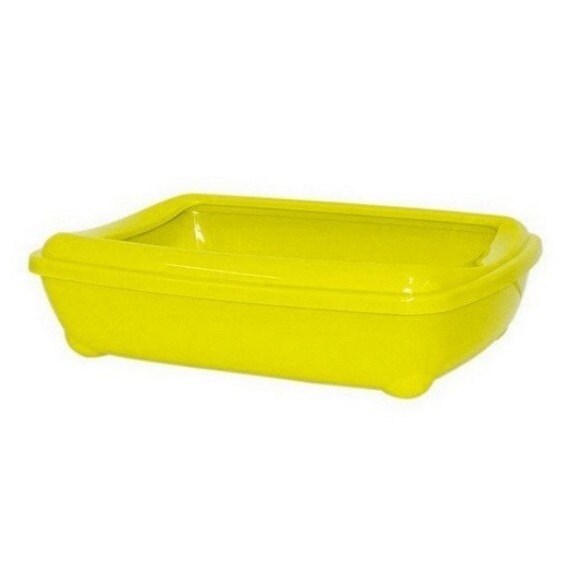 Litiera Moderna, cu rama anti-imprastiere, 43x31x12 cm, Galben