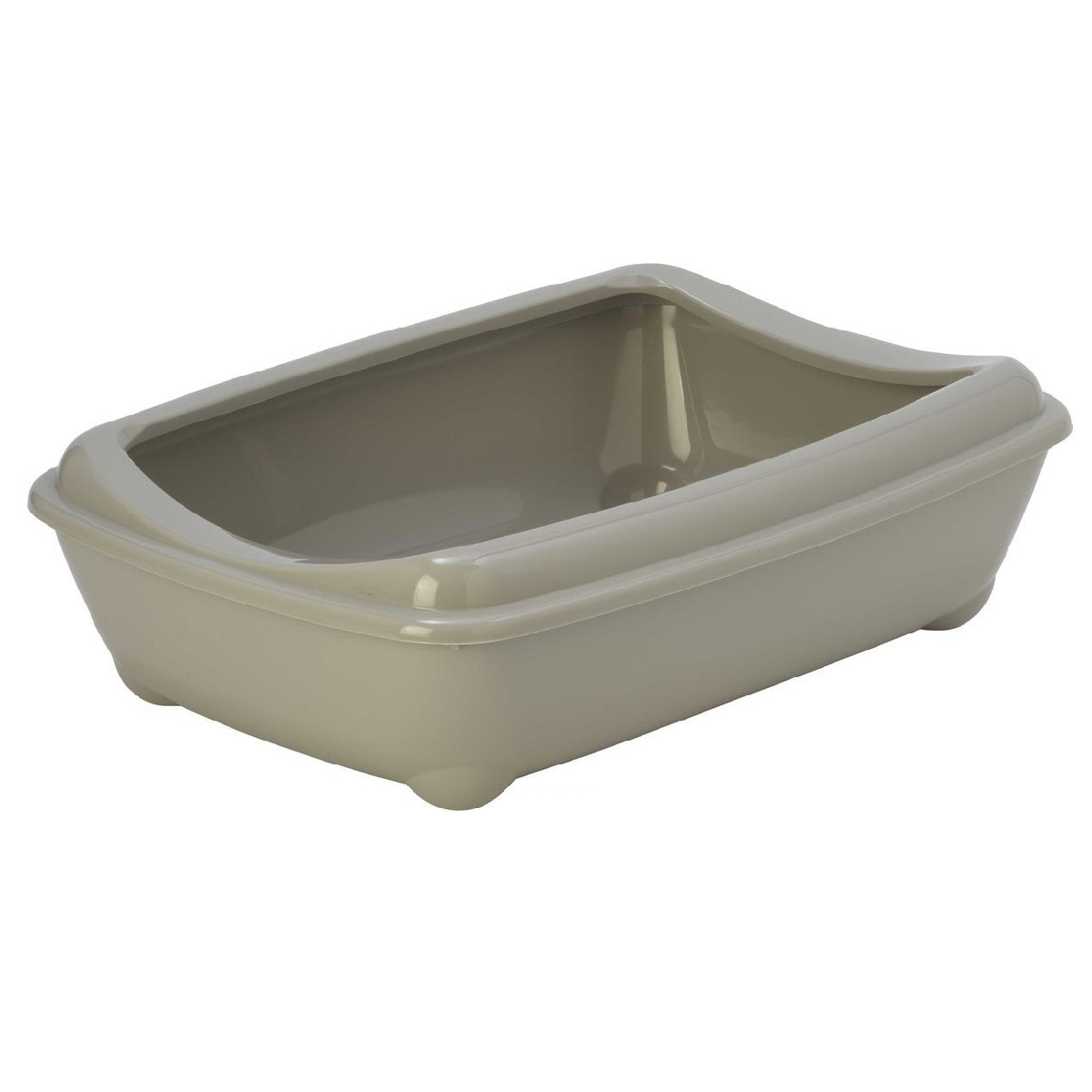 Litiera Moderna, cu rama anti-imprastiere, 43x31x12 cm, Gri