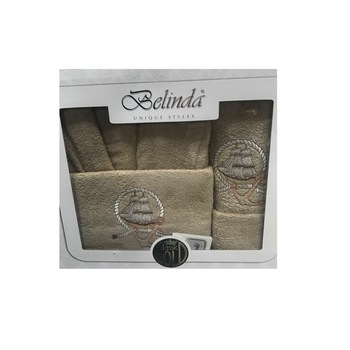 Set de baie 4 piese Belinda Classic , culoare bej Set de baie 4 piese Belinda Classic , culoare bej