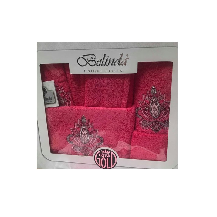 Set de baie 4 piese Belinda Classic , culoare roz