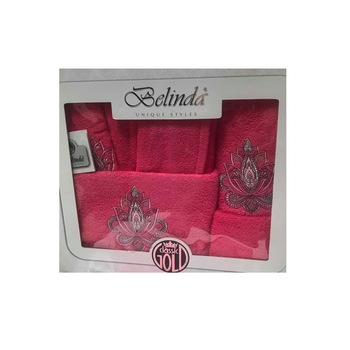 Set de baie 4 piese Belinda Classic , culoare roz Set de baie 4 piese Belinda Classic , culoare roz