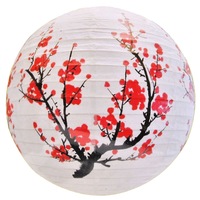 Abajur , Zola®, material hartie, rotund, floral, dimeniune 40 cm