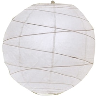 Abajur hartie, Zola, rotund, alb, 30 cm