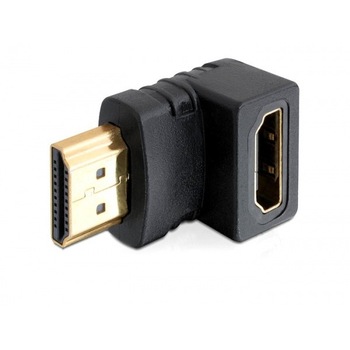 Adaptor HDMI T-M 90 grade jos, Delock 65071 Adaptor HDMI T-M 90 grade jos, Delock 65071