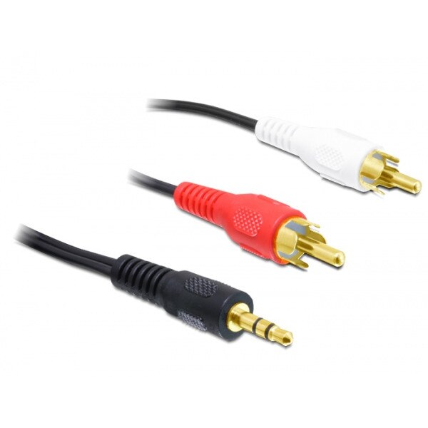 Cablu audio jack 3.5 mm la 2 x RCA 1.5m, Delock 84000