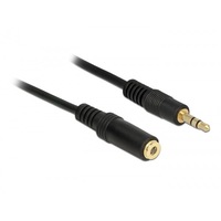 Cablu prelungitor audio jack 3.5mm 2m Negru, Delock 83766