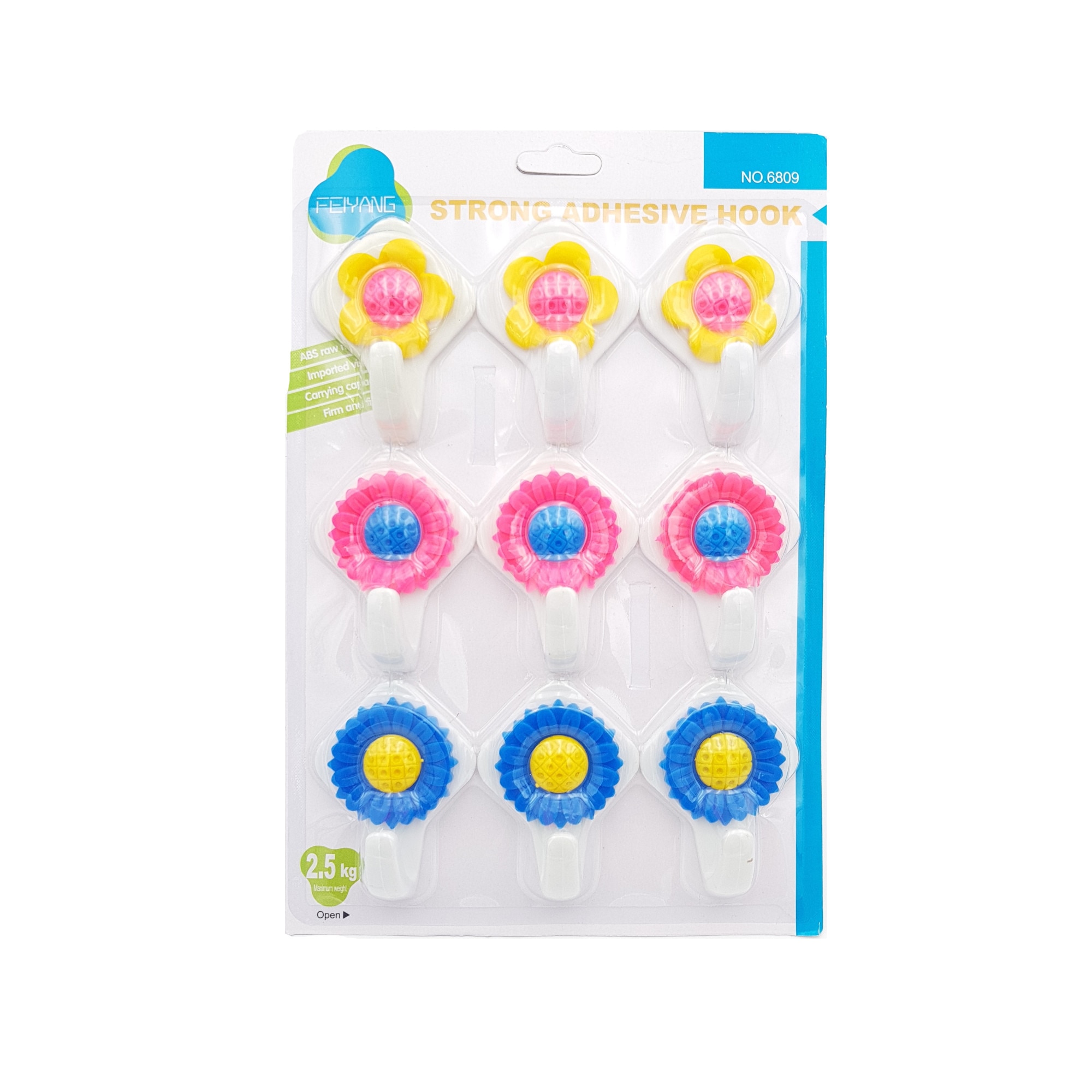 Set 9 cuiere plastic,floare,multicolor