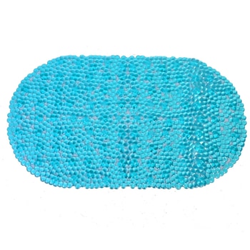 Covoras de baie, Zola®, antiderapant - oval - turcuaz transparent Covoras de baie, Zola®, antiderapant - oval - turcuaz transparent