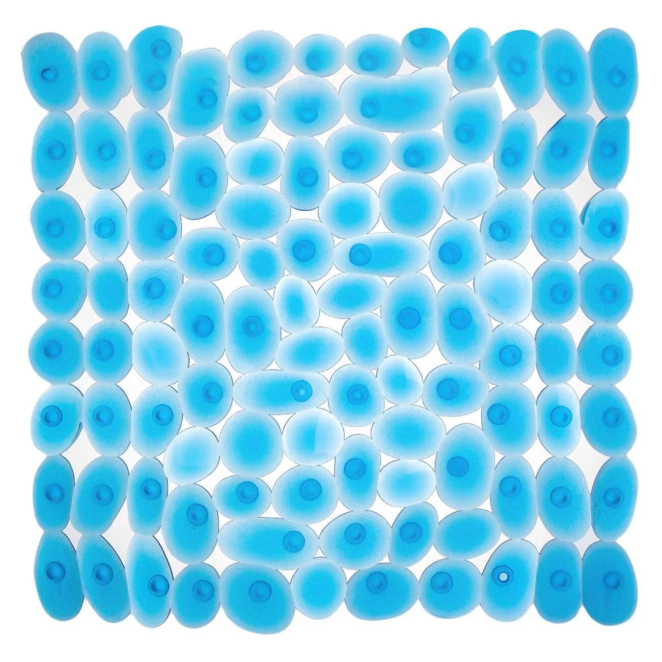 Covoras de baie, Zola®, antiderapant - 54 x 54 cm - model pietre albastre